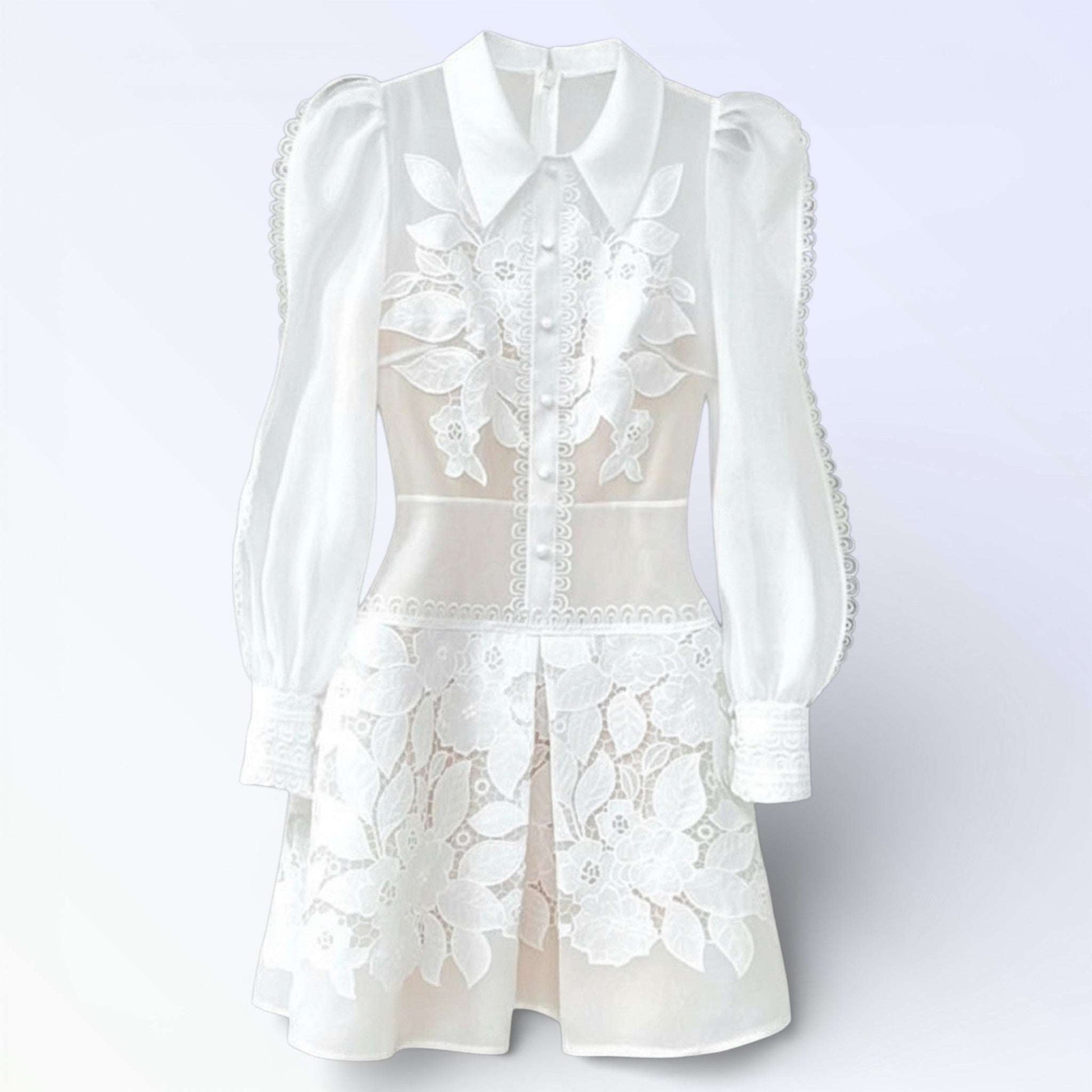 LÍRIO — MACACÃO MINI FLORES BRANCO TULIPA