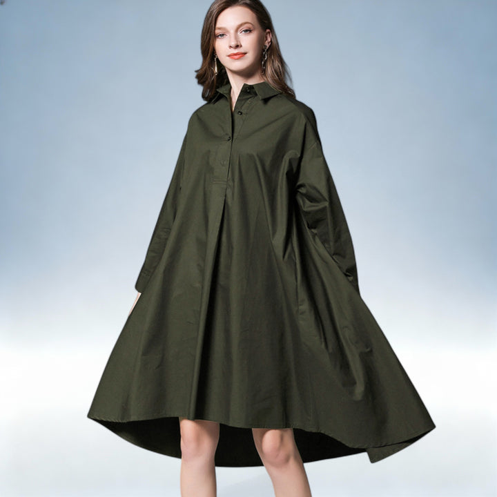 ISABEL — Vestido Camisa Solto em Algodão | Estilo Casual Elegante