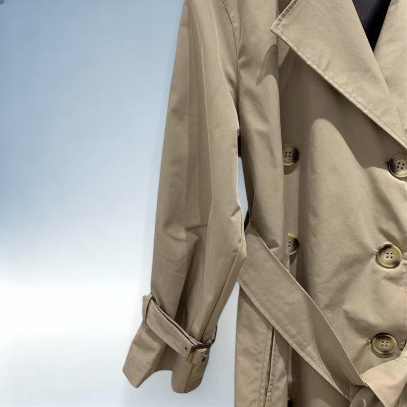 JÚLIA — Casaco Trench Coat Vintage Duplo Peito | Elegância Clássica