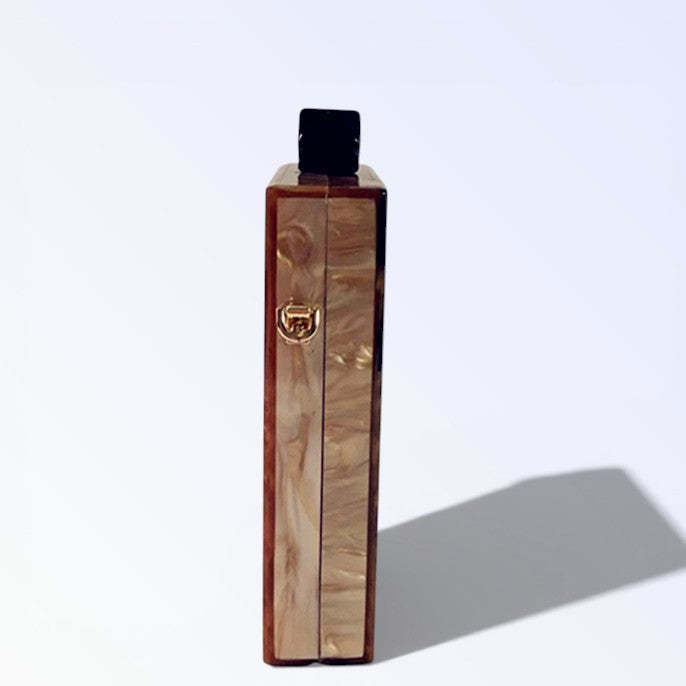 Clutch acrílico de rayas irregulares