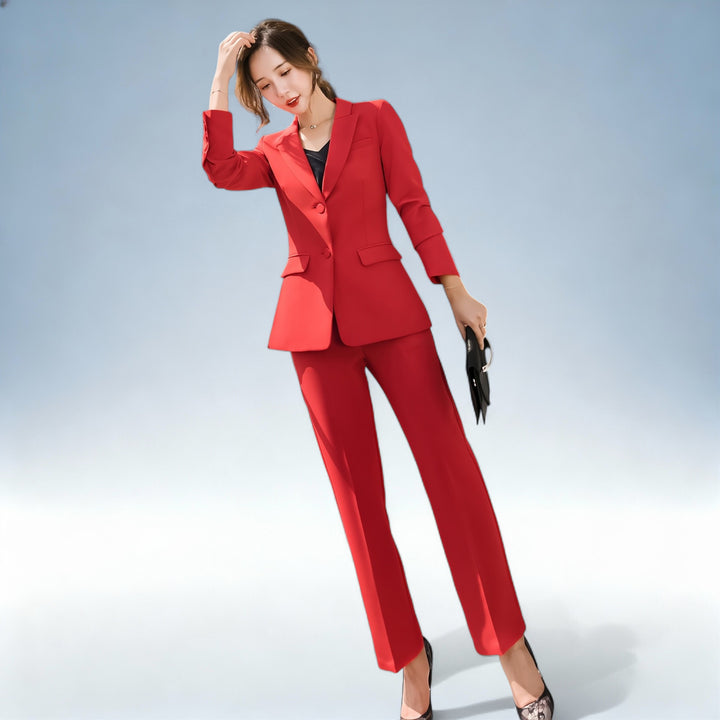 VIENA — Conjunto Profissional Vermelho | Elegância Premium