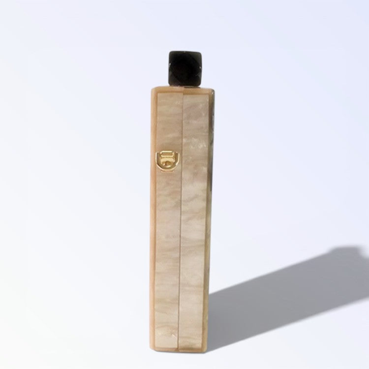 Clutch acrílico de rayas irregulares