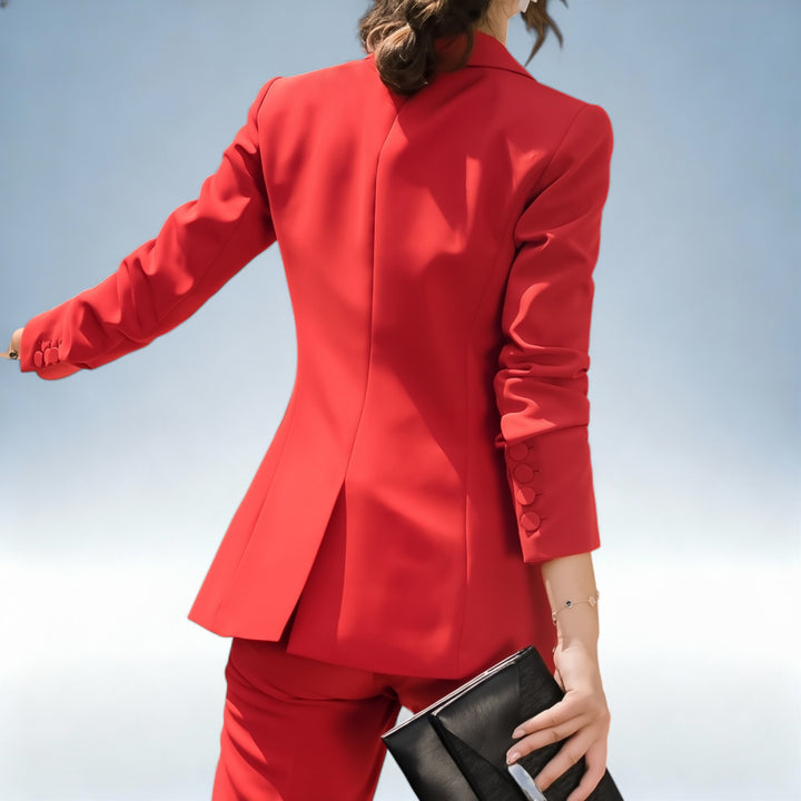 VIENA — Conjunto Profissional Vermelho | Elegância Premium