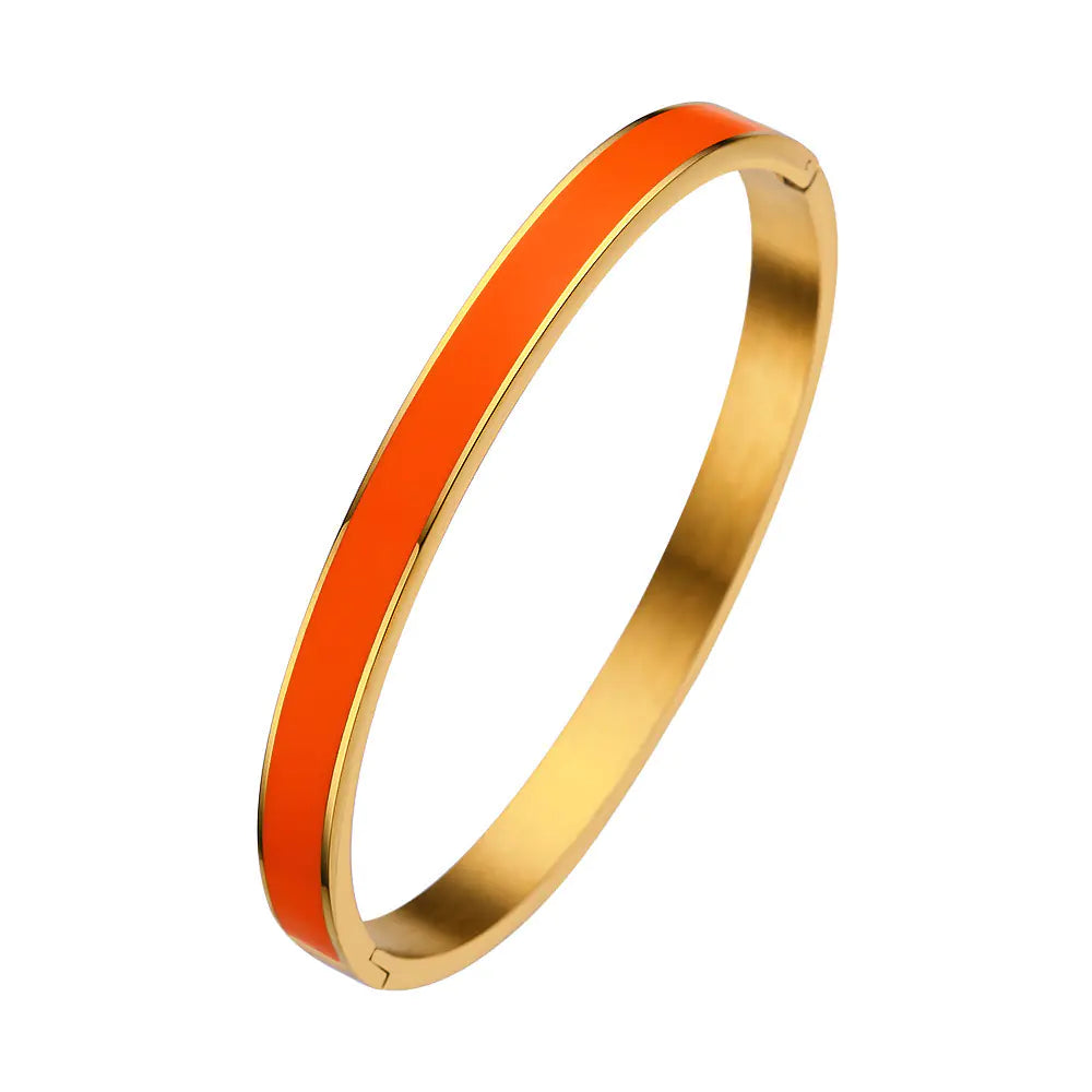 Pulsera de acero inoxidable con epoxi coloreado