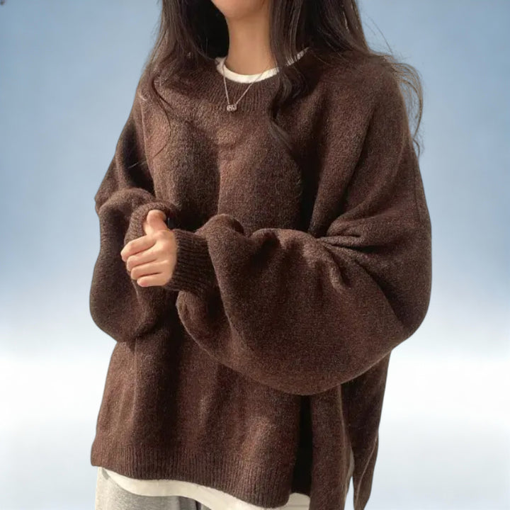 LENA — Camisola Oversized em Malha Premium | Conforto Elegante