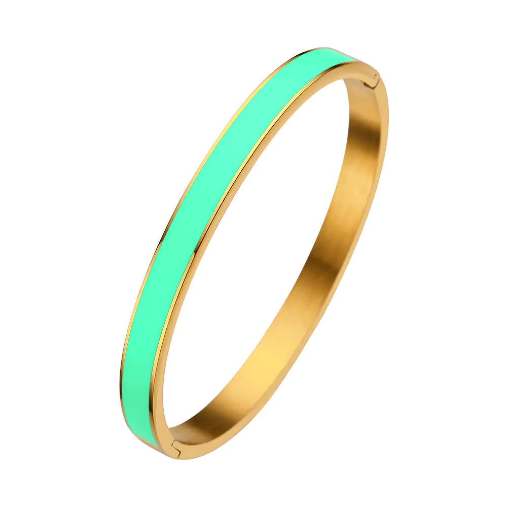 Pulsera de acero inoxidable con epoxi coloreado