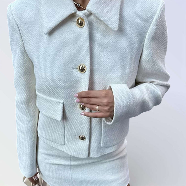 BLANC — BLAZER TEXTURIZADO BRANCO OURO