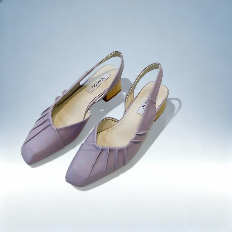 PATRICIA — Sandálias de Salto Alto com Efeito Enrugado | Elegância Sofisticada