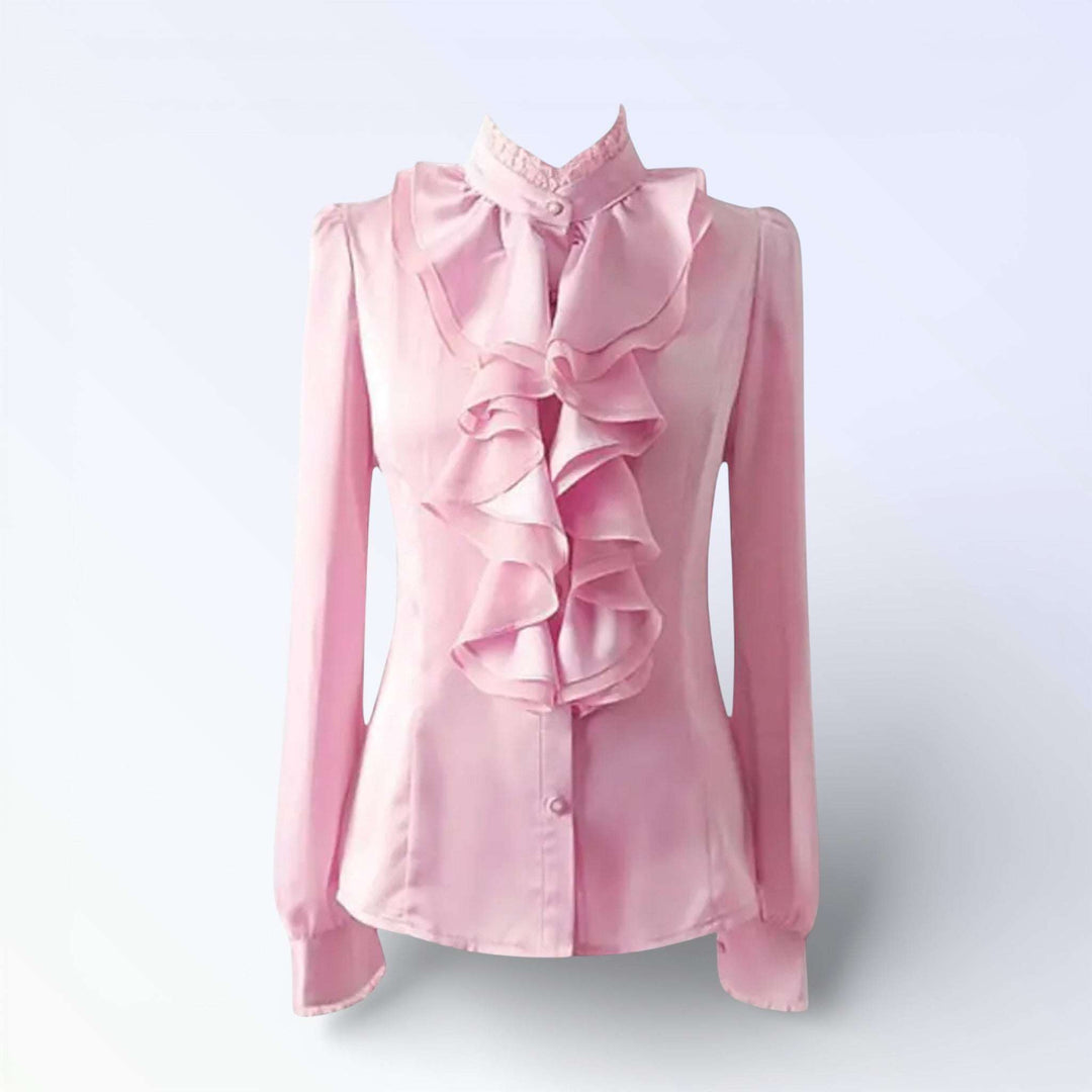 VICTORIA — CAMISA VOLANTS EM CETIM