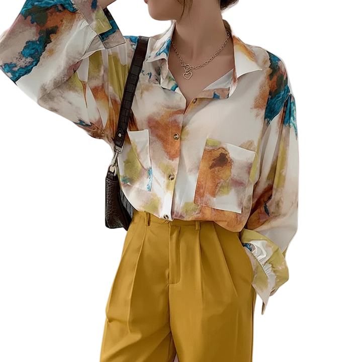 Autumn Korean Loose-Fit Long Sleeve Shirt for Women