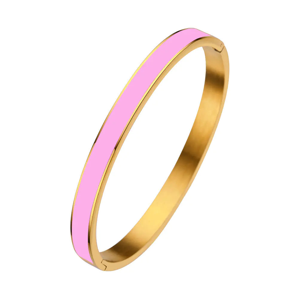 Pulsera de acero inoxidable con epoxi coloreado