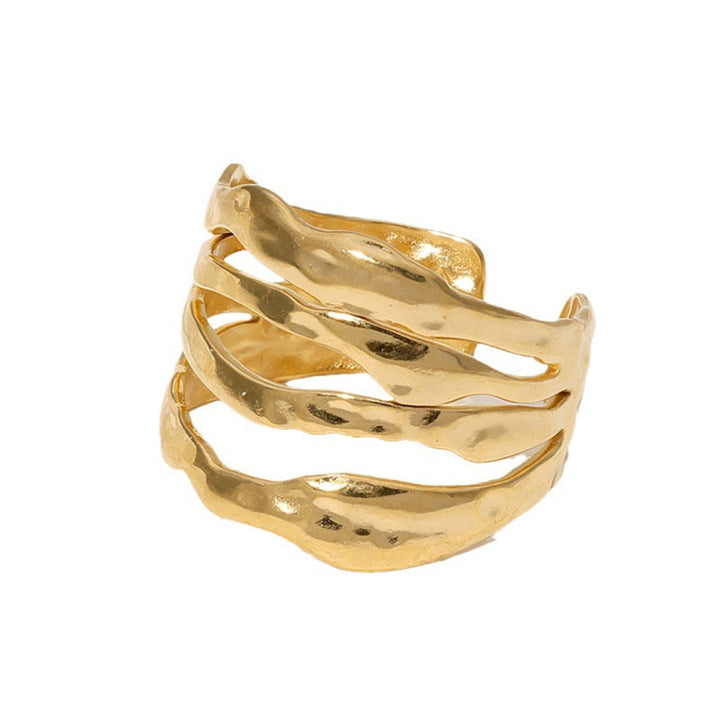 Anillo de titanio irregular