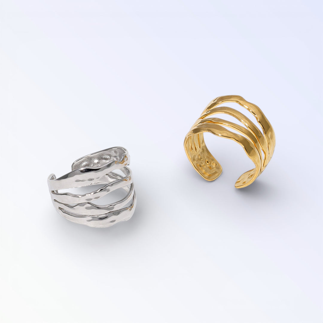 Anillo de titanio irregular