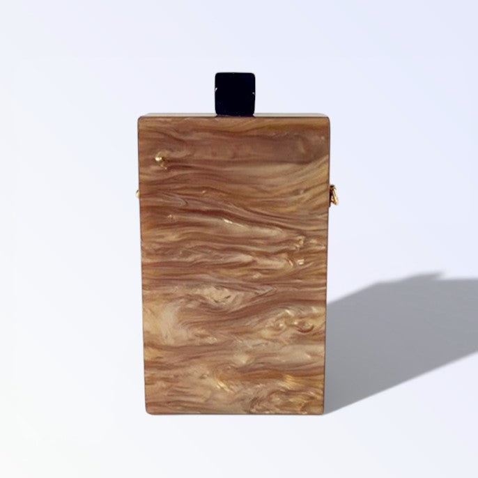 Clutch acrílico de rayas irregulares