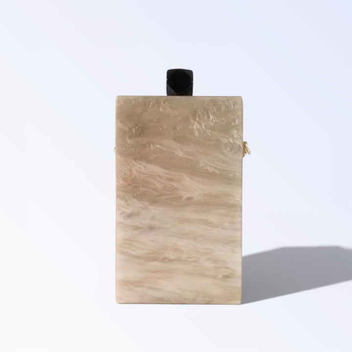 Clutch acrílico de rayas irregulares