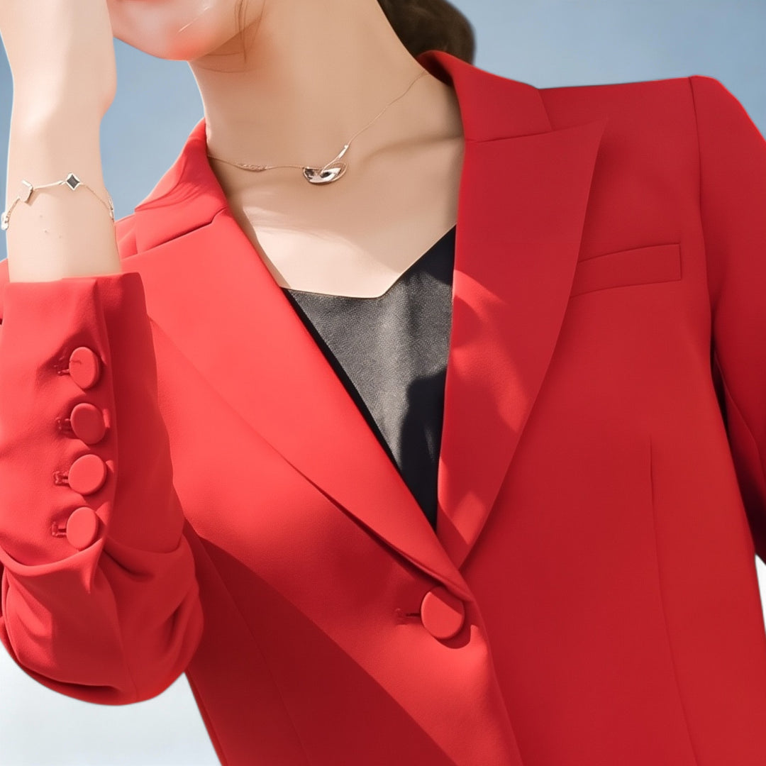 VIENA — Conjunto Profissional Vermelho | Elegância Premium