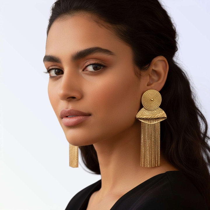 FRINGE — BRINCOS FRANJA ESCULPIDOS