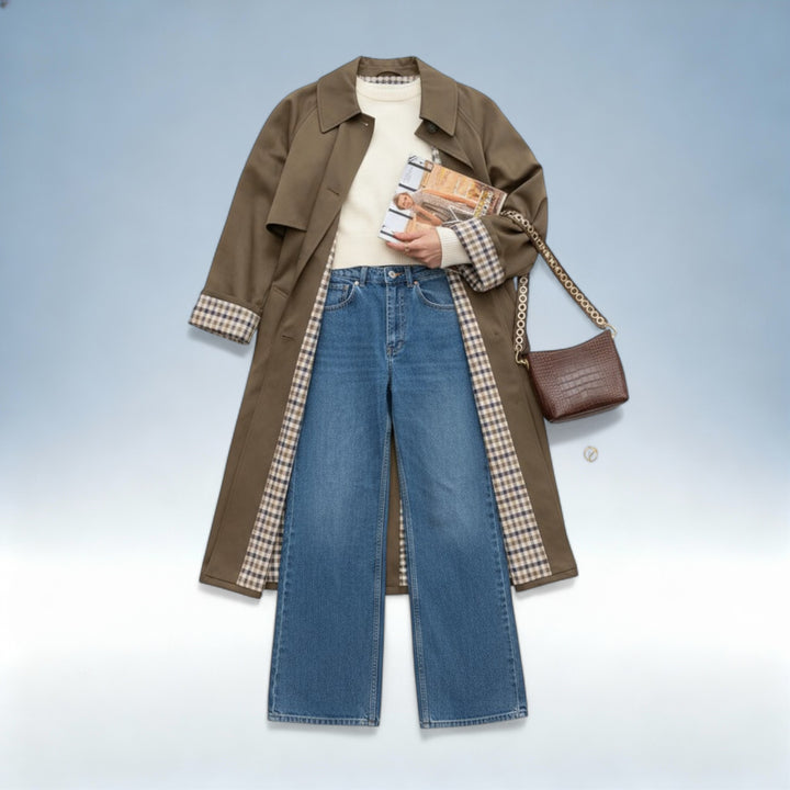 MARIANA — Casaco Trench Longo com Botões | Elegância Clássica