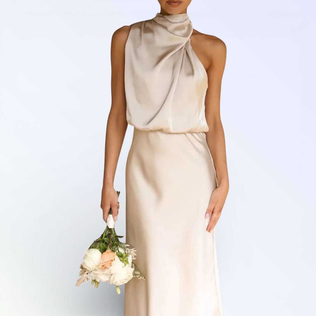 LYRA — VESTIDO MIDI DRAPEADO