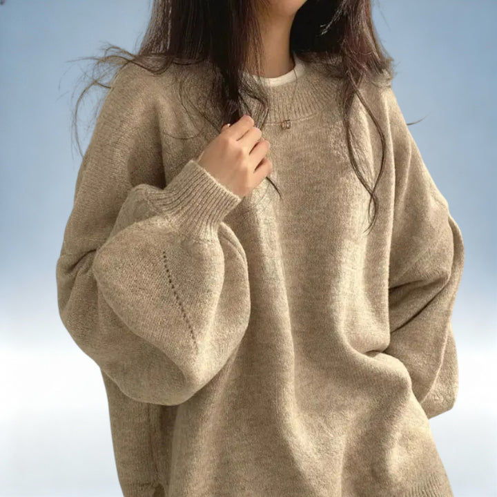 LENA — Camisola Oversized em Malha Premium | Conforto Elegante